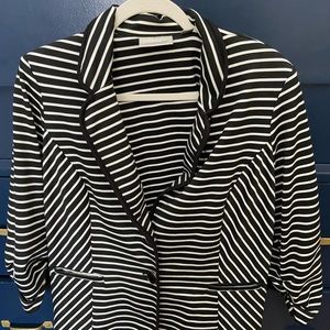 Black and white stripe blazer